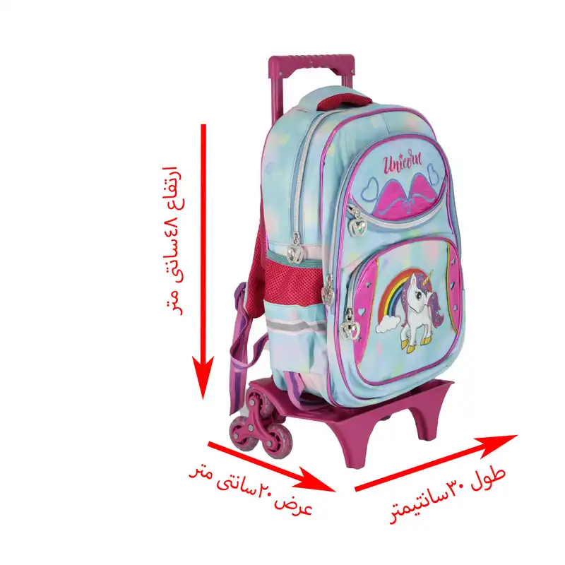 کوله پشتی چرخ دار طرح یونیکورن کد 6658000