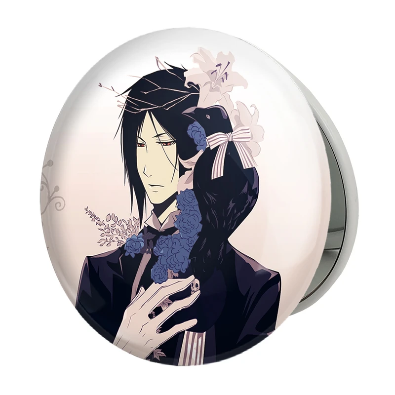آینه جیبی خندالو طرح سباستین انیمه خادم سیاه Black Butler مدل تاشو کد 16338 