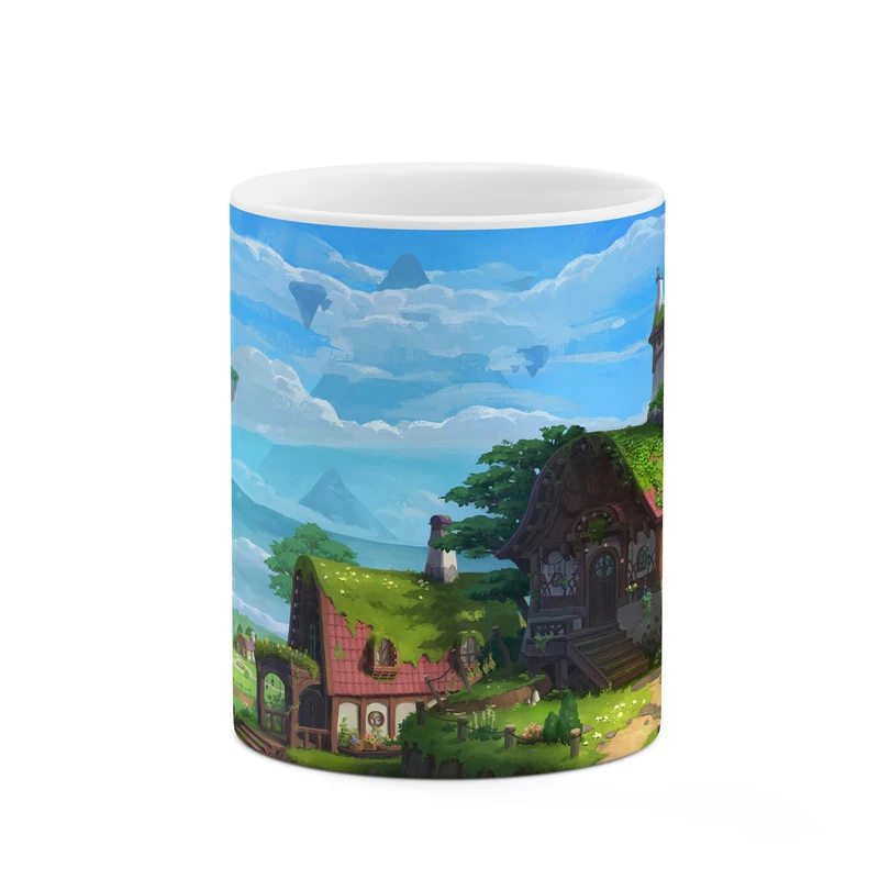 ماگ کاکتی طرح خانه روستایی کد mgp13019