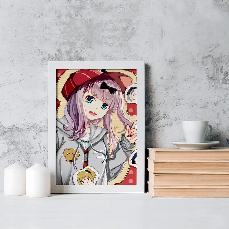 تابلو خندالو مدل چیکا فوجیوارا انیمه کاگویا ساما کد 16054