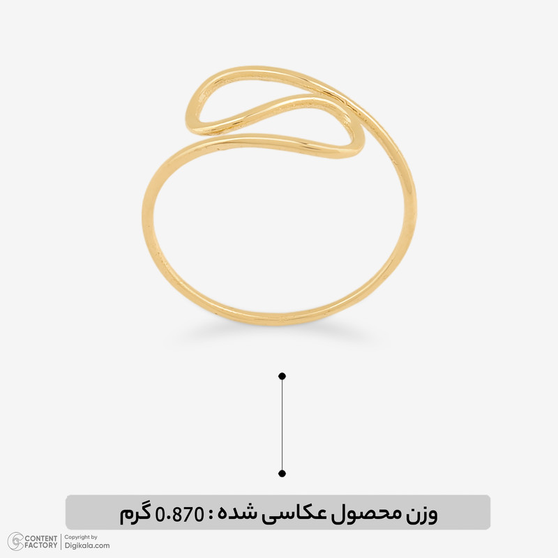 انگشتر طلا 18 عیار زنانه گالری طلا و جواهر هانی مدل mk385