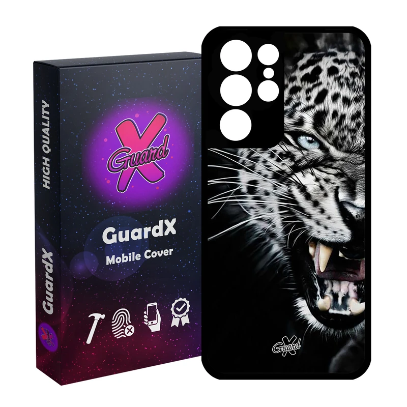 کاور گارد ایکس طرح پلنگ مدل Glass10244 مناسب برای گوشی موبایل سامسونگ Galaxy S21 Ultra