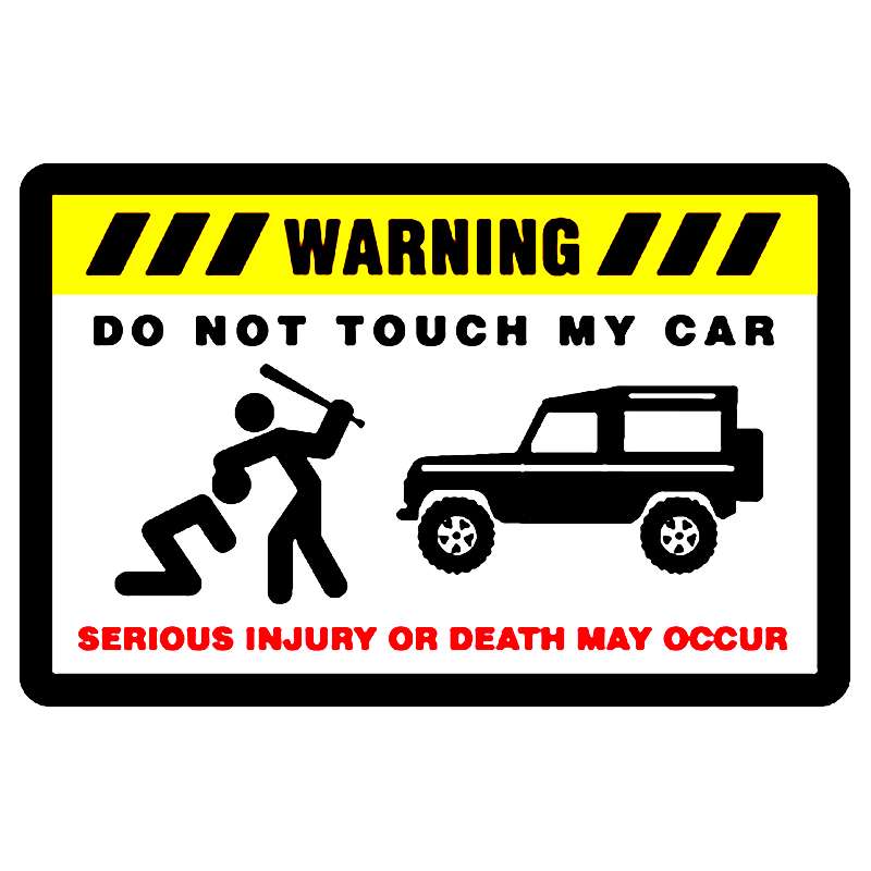 برچسب خودرو طرح warning کد 103