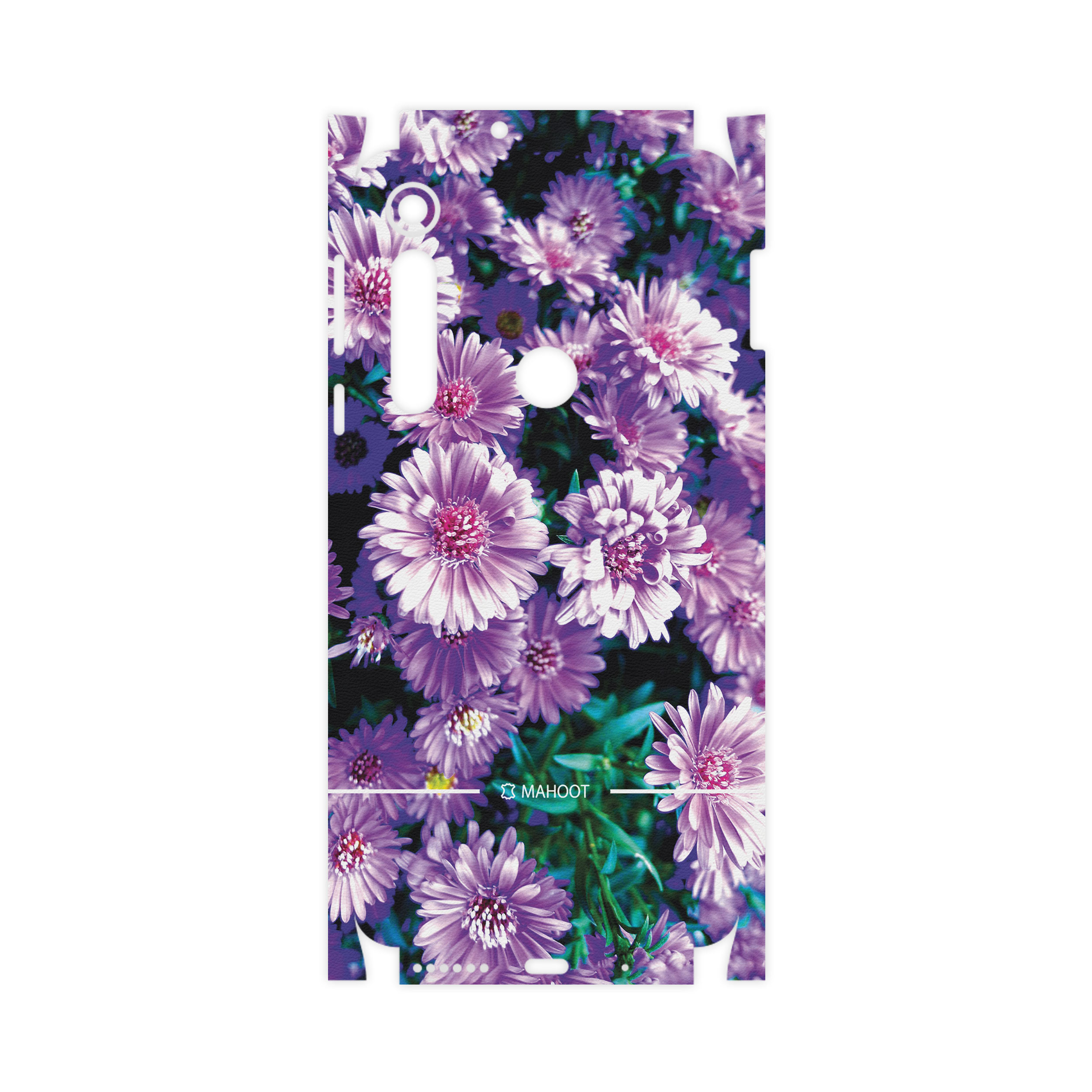 برچسب پوششی ماهوت مدل Purple-Flower-FullSkin  مناسب برای گوشی موبایل موتورولا One Macro