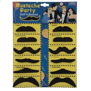 Black Mustache Dramatic Set Mustache Pack Of 12