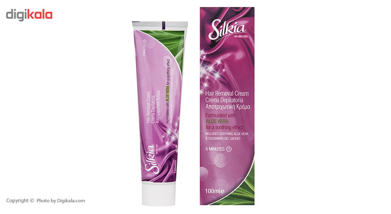 کرم موبر بدن سیلکیا مدل Aloe vera حجم 100 میلی‌لیتر