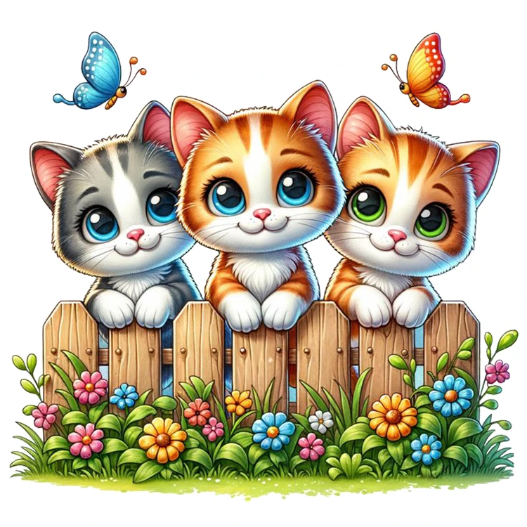 استیکر پارچه و لباس پاد آفرین مدل گربه ها کد DKST369