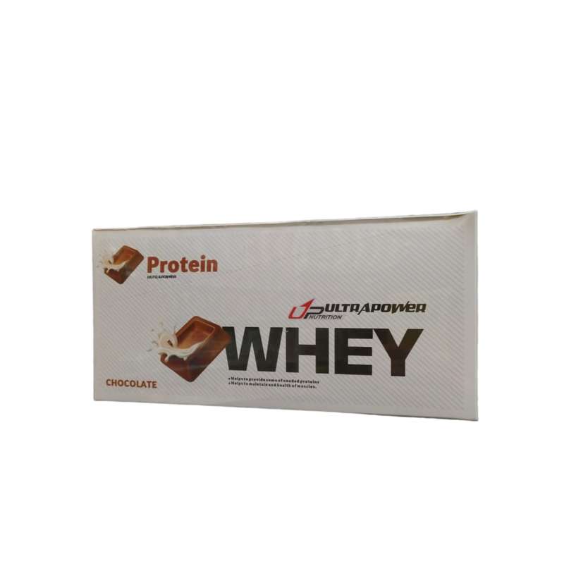 پودر وی پروتئین پگاه با طعم شکلات اولترا پاور بسته 12 عددی