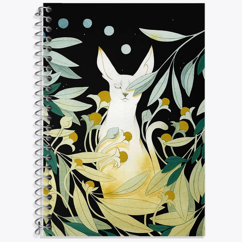 دفتر زبان 50 برگ خندالو مدل سه خط طرح گربه  کد F148