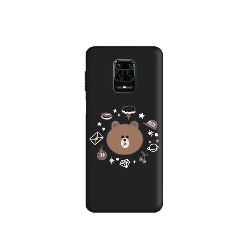 کاور طرح خرس لاین مینیمال کد s3232 مناسب برای گوشی موبایل شیائومی Redmi Note 9s / Note 9 Pro  