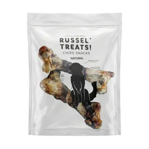 تشویقی سگ راسل مدل استخوان طعم قلم شتر مرغ روکش گوشت بسته 2 عددی