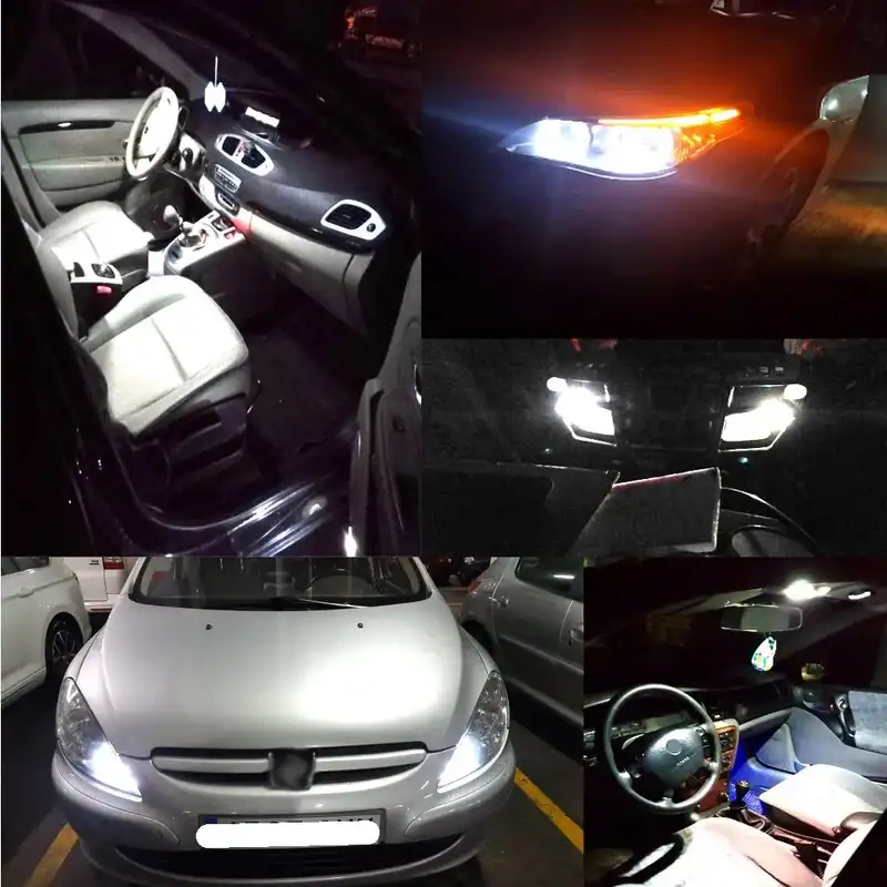 لامپ چراغ سکن خودرو اچ اف دی مدل 5SMD بسته دو عددی