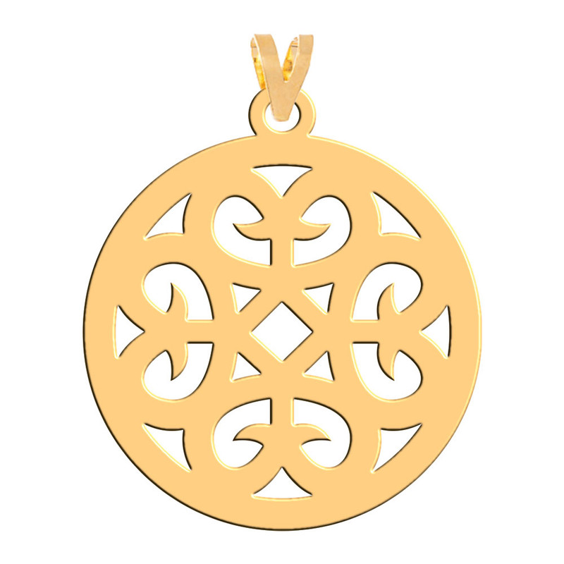 آویز گردنبند طلا 18 عیار زنانه فرشته مدل اسلیمی WNL-000058