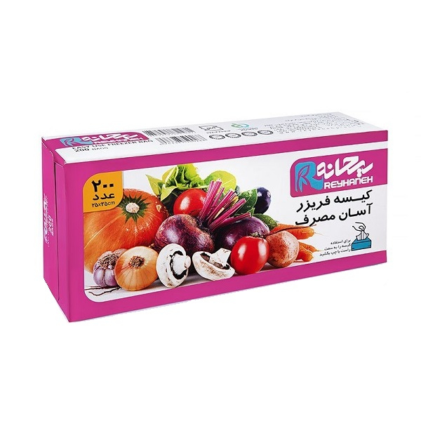 کیسه فریزر ریحانه مدل asan بسته 200 عددی