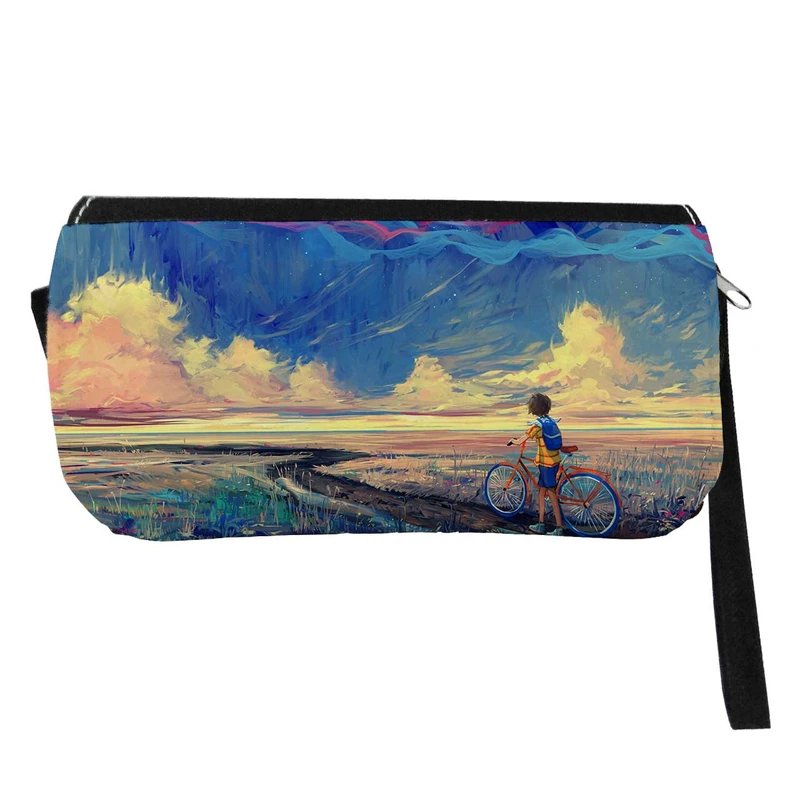   جامدادی مدل دوزیپ طرح پسربچه و دوچرخه کد NI772