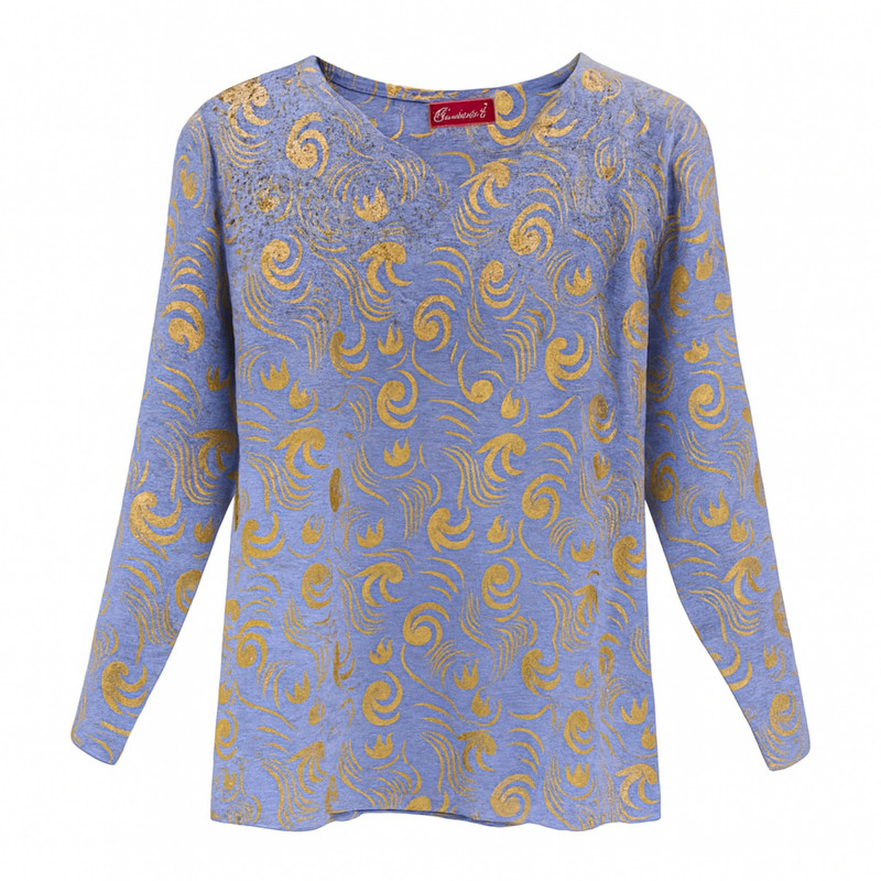 بلوز آستین بلند یقه گرد زنانه مدل خورشید