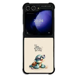 AKAM AMC-WSGZFLIP5-ANIMALS QOUTES-3 Cover For Samsung Galaxy Z Flip 5