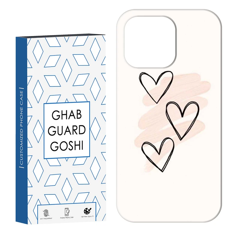 کاور قاب گارد گوشی طرح قلب کد Dimo-859 مناسب برای گوشی موبایل اپل IPHONE 16 PRO   