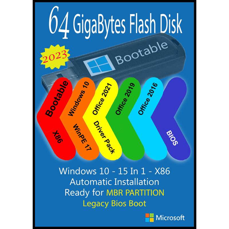 سیستم عامل Windows 10 X86 2023 15 IN 1 Legacy Bios - Driver Pack - Office 2016-2019-2021 Pro Plus نشر مایکروسافت سیستم عامل Windows 10 X86 2023 15 IN 1 Legacy Bios - Driver Pack - Office 2016-2019-2021 Pro Plus نشر مایکروسافت
