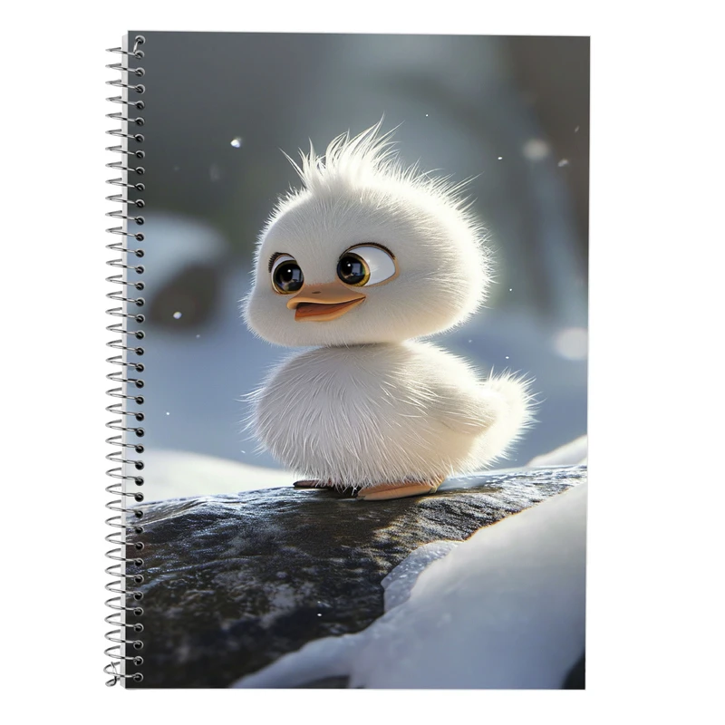 دفتر زبان 50 برگ مدوپد مدل دو خط طرح جوجه کد DF14694