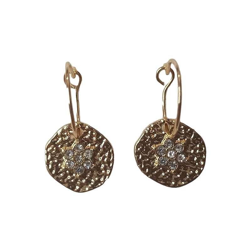 گوشواره دخترانه مدل پنج نگین ستاره ای