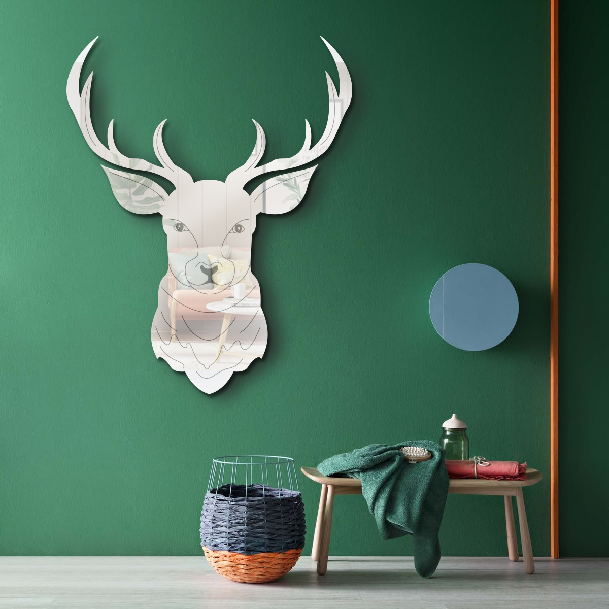 آینه طرح گوزن 