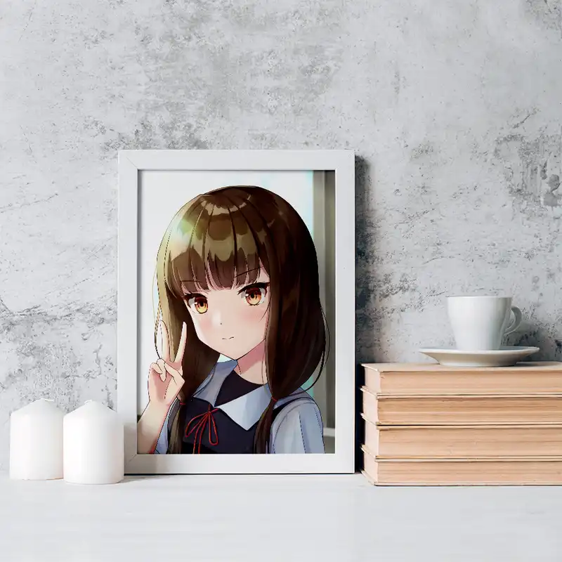 تابلو خندالو مدل ماکی شیجو انیمه کاگویا ساما کد 15995