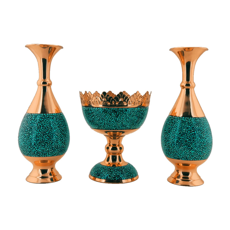 ست سه تکه آجیل خوری و گلدان حامد کریمی کد hf112-193