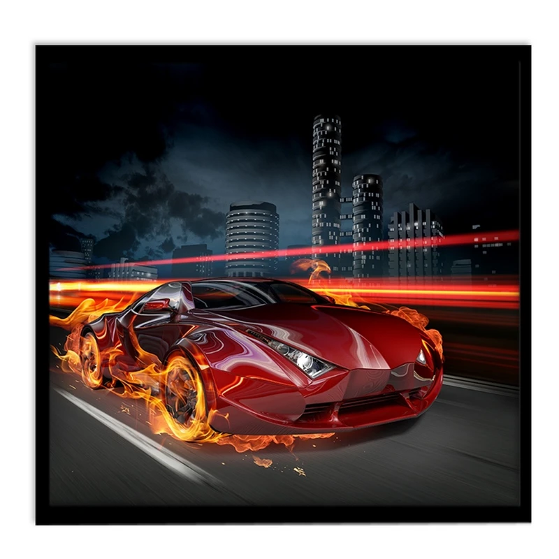 تابلو بکلیت طرح منظره شهری و ماشین مدل B-S15732