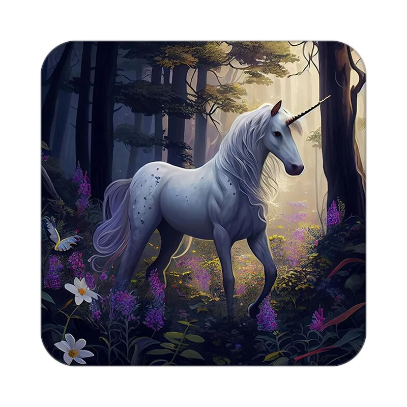 زیر لیوانی کاکتی طرح اسب تک شاخ و یونیکورن مدل mp31314