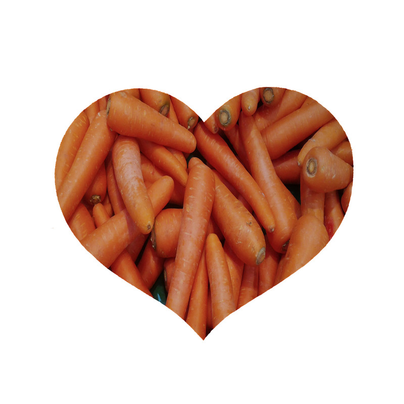 پادری مدل قلب طرح هویج کد 6362 سایز 90x90 سانتی متر