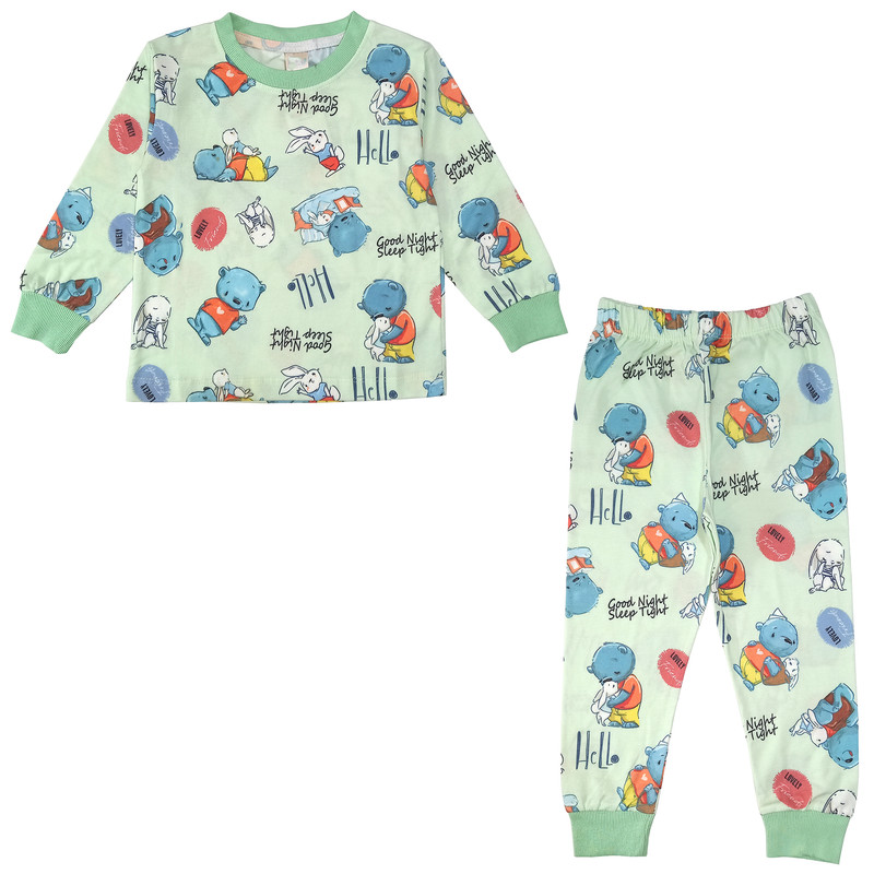 ست سویشرت و شلوار پسرانه مدل خرس و خرگوش کد 3605