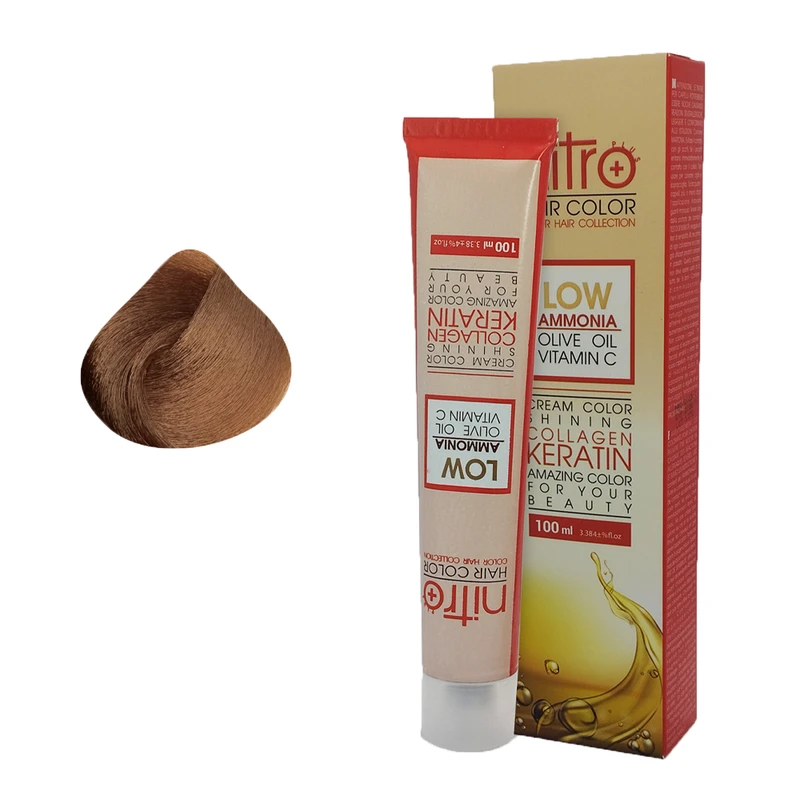 رنگ مو نیترو پلاس شماره 7.65 حجم 100 میلی‌لیتر رنگ بلوند تنباکویی متوسط