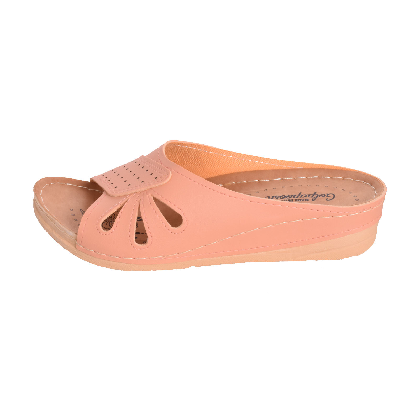 دمپایی زنانه گلپاپوش مدل فرناز رنگ کالباسی