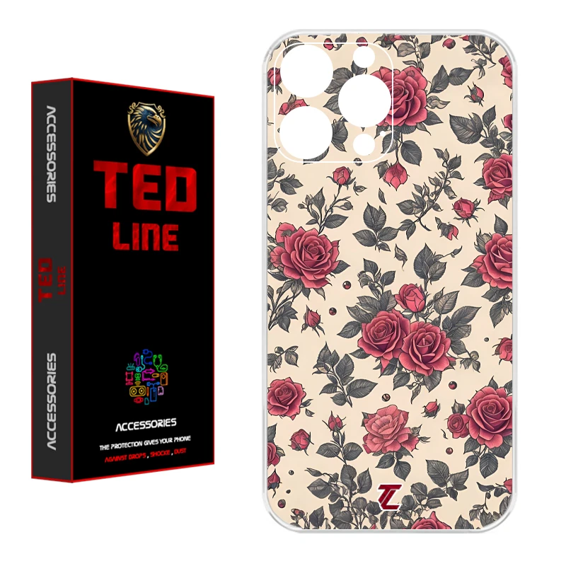 کاور تدلاین طرح گل رز کد 1223 مناسب برای گوشی موبایل اپل Iphone 12 Pro Max