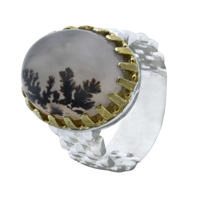 انگشتر نقره مردانه مدل شجر کد 206