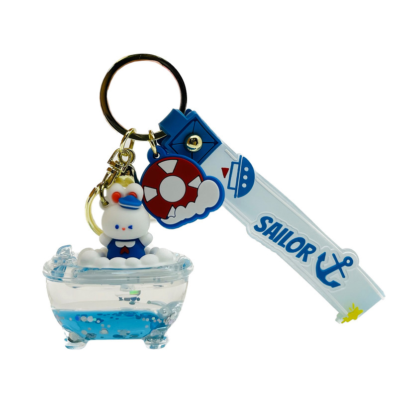 جاکلیدی مدل آکواریومی طرح خرگوش ملوان سوار قایق کد C6394 جاکلیدی مدل آکواریومی طرح خرگوش ملوان سوار قایق کد C6394