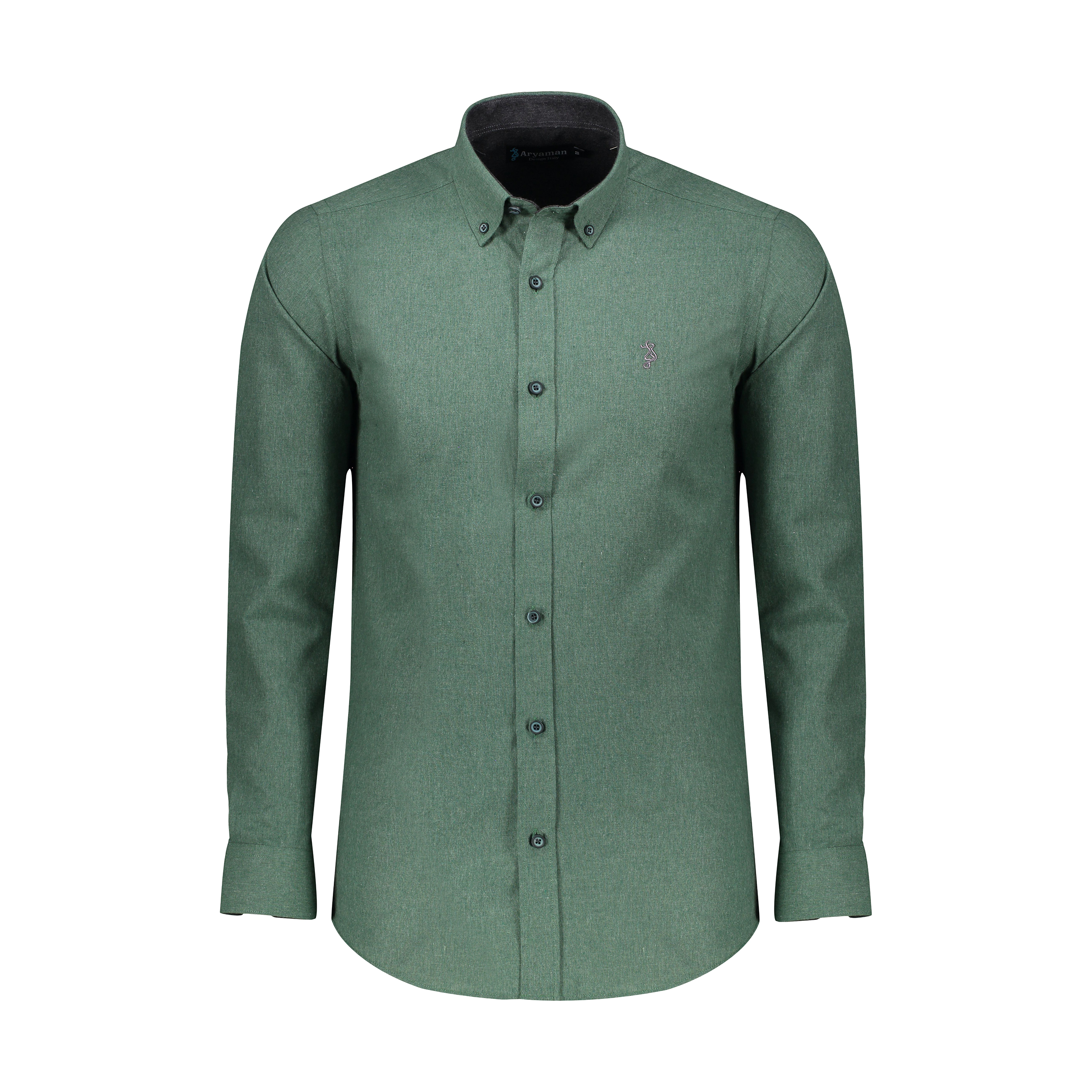 پیراهن آستین بلند مردانه مدل پشمی رنگ سبز