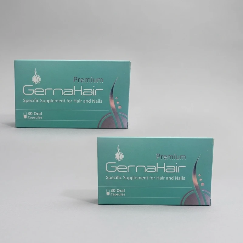 قرص تقویت مو و ناخن آدریان GernaHair مدل پریمیوم، جلوگیری از ریزش مو، افزایش ضخامت تار مو، کاهش شکنندگی ناخن، کمک به ترمیم مو آسیب‌دیده و پیشگیری از سفیدی زودرس، حاوی ویتامین‌های گروه B و کراتین، 60 عدد
