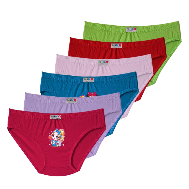 شورت دخترانه مدل 5652 نیکو بسته 6 عددی