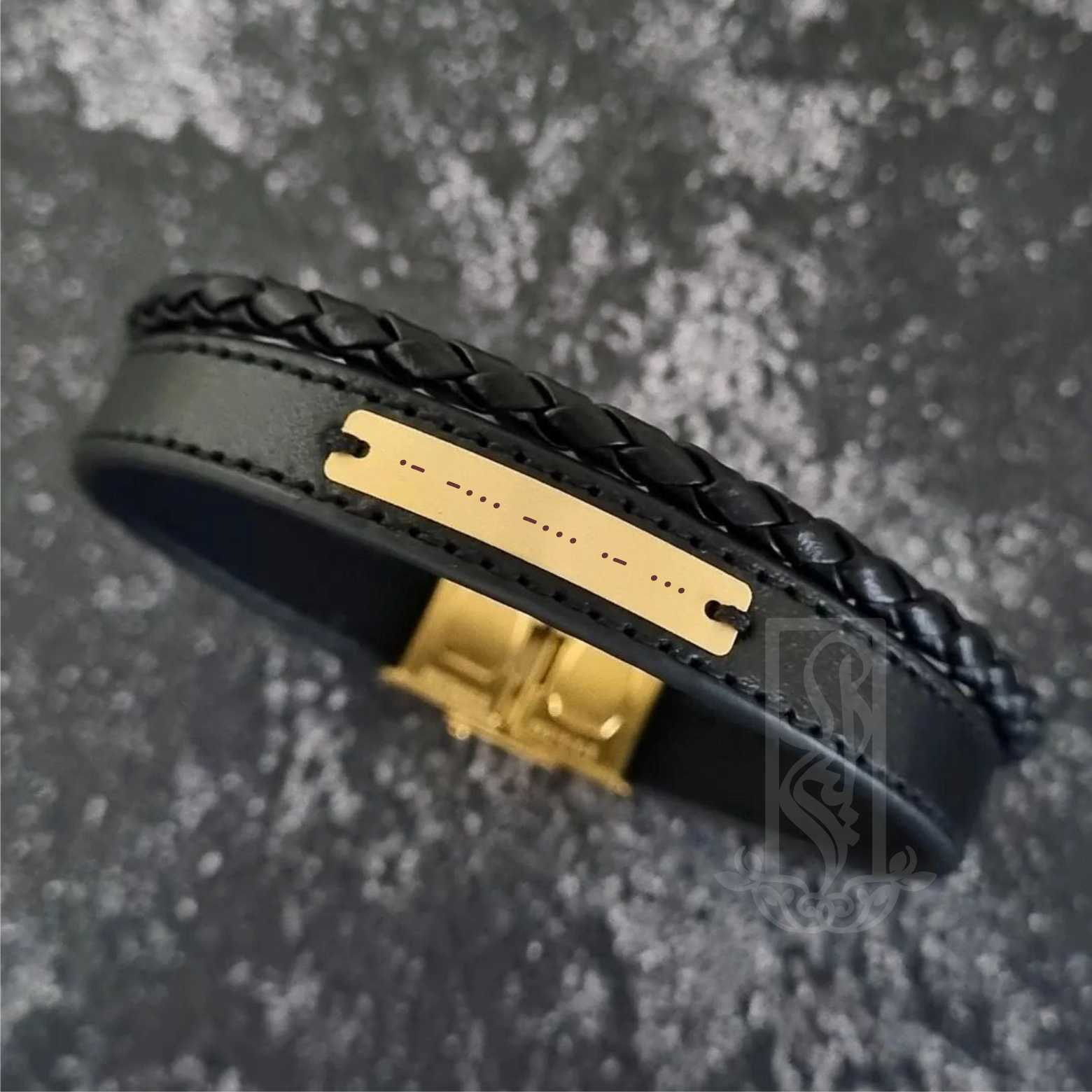 دستبند طلا 18 عیار مردانه لیردا مدل اسم عباس 6777