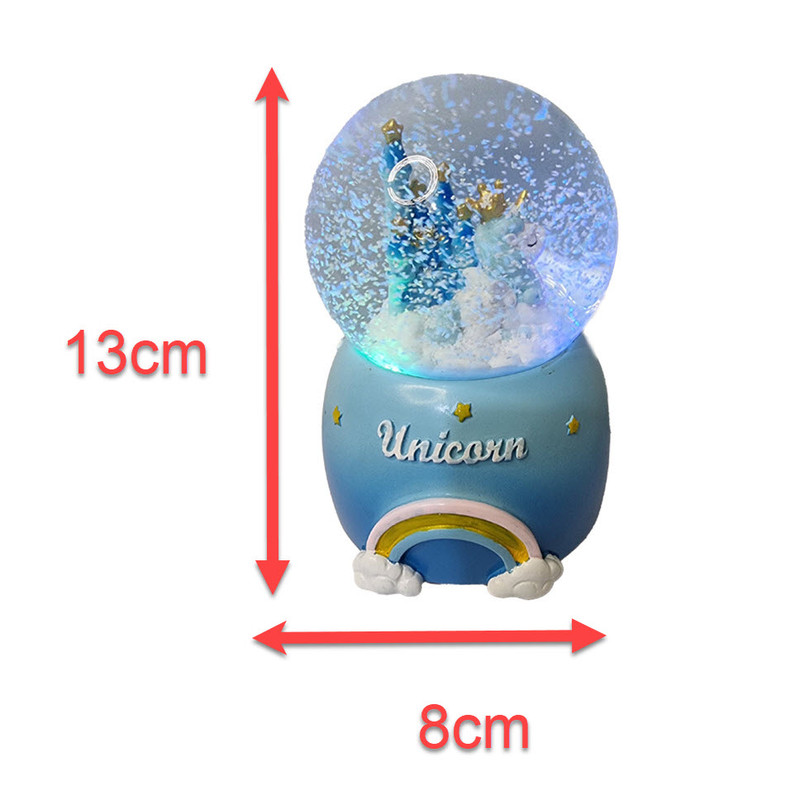 گوی موزیکال مدل چراغ دار طرح یونیکورن