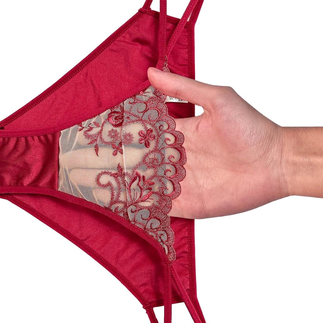 ست شورت و سوتین زنانه نوشه پوش مدل فنردار گلدوزی کد 75001 -  - 3