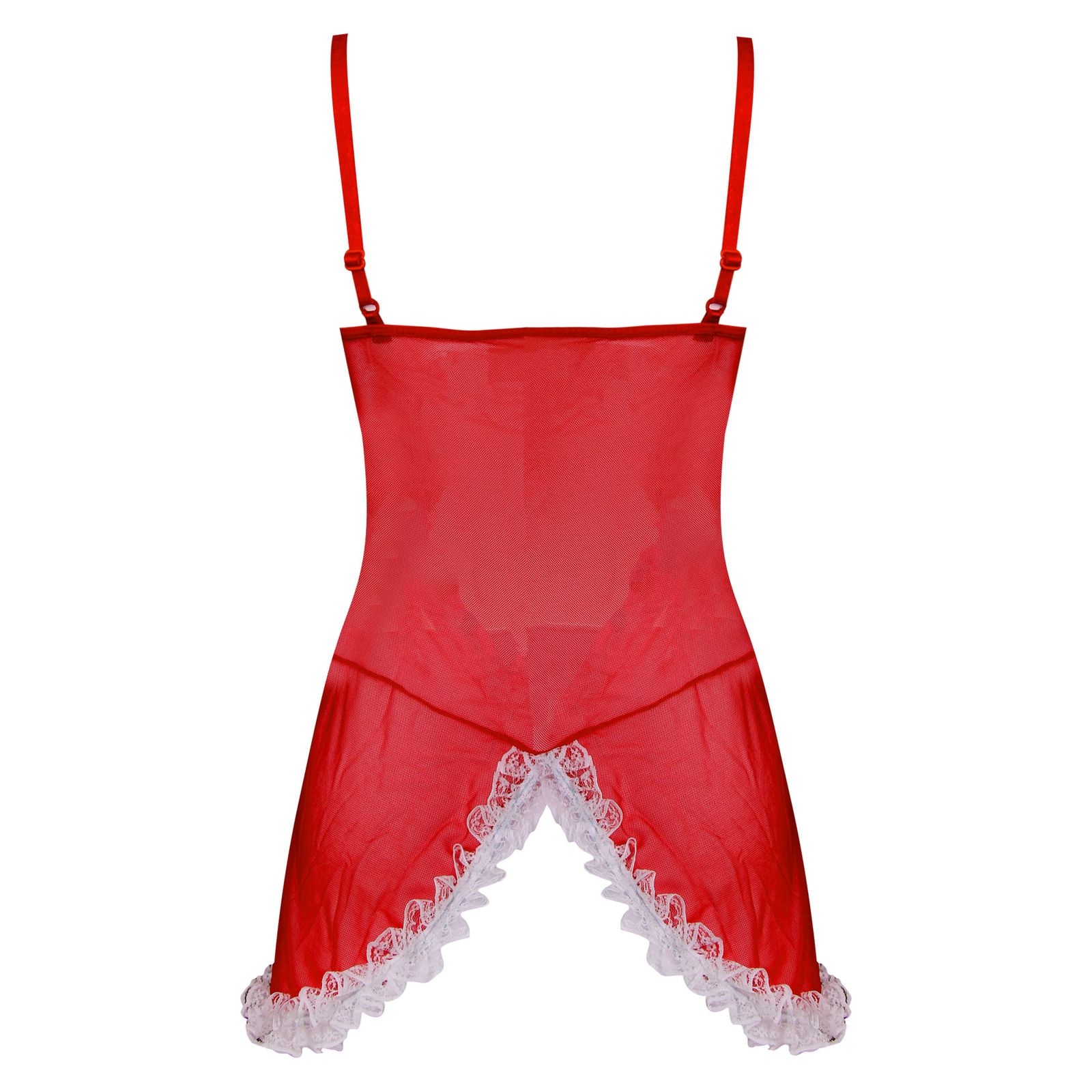 ست لباس خواب زنانه ماییلدا مدل فانتزی کد 3684-413 رنگ قرمز -  - 3