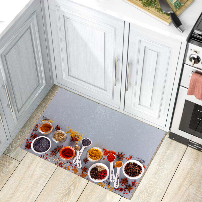 فرش پارچه ای مدل ترمزدار طرح آشپزخانه