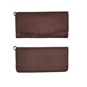 ست کیف پول و جاکارتی چرمی مدل هورسی