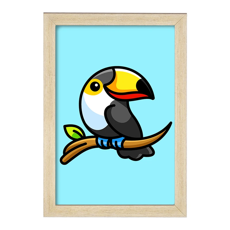 تابلو خندالو مدل حیوانات بامزه توکان کد 28208