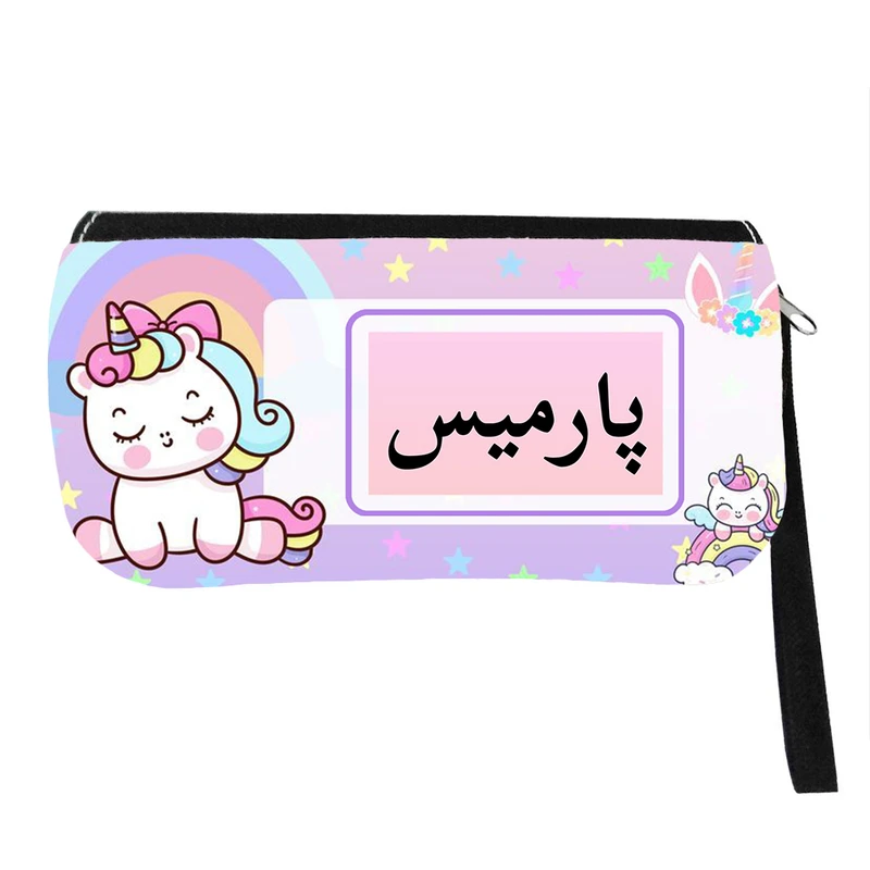 جامدادی مدل اسم شخصی طرح تک شاخ یونیکورن اسم پارمیس کد 0993