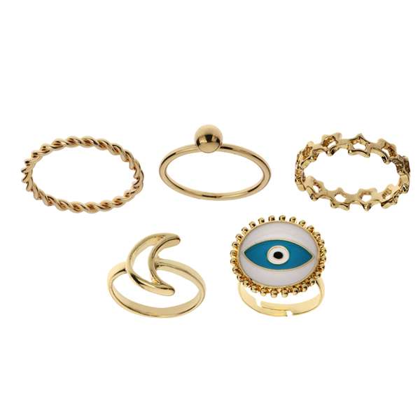 انگشتر زنانه کد YEG-1 مجموعه 5 عددی