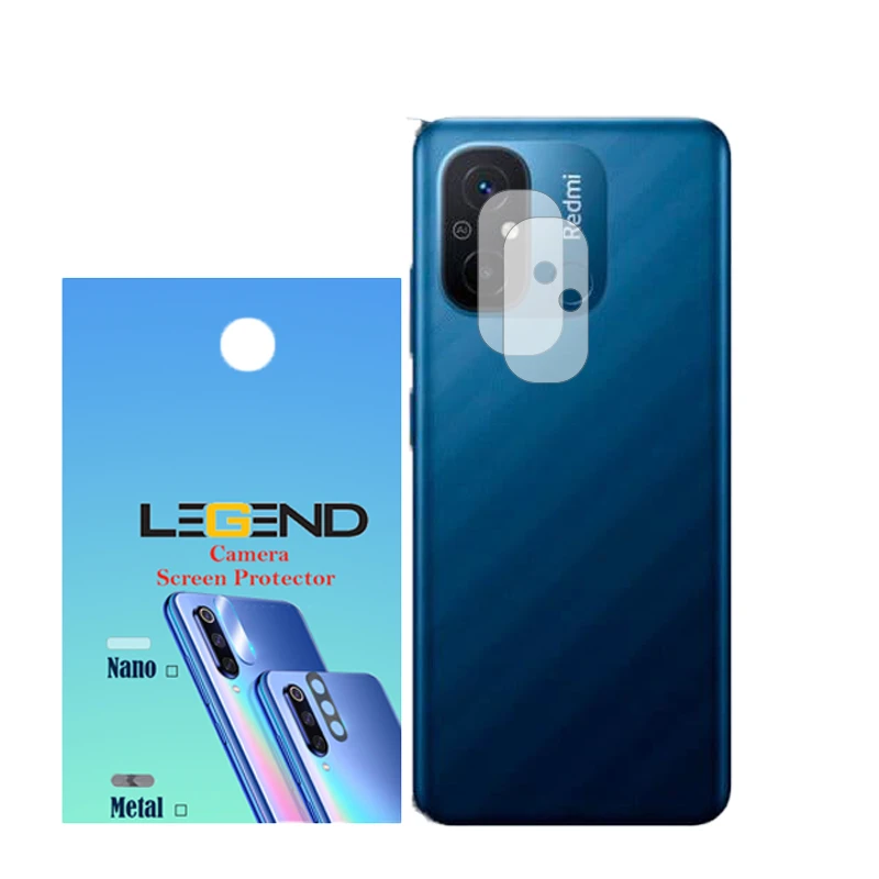 محافظ لنز دوربین لجند مدل نانوگلس مناسب برای گوشی موبایل شیائومی Redmi 12C بسته 2 عددی